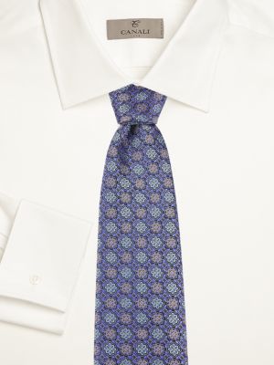 Canali
Antique Floral Print Silk Tie