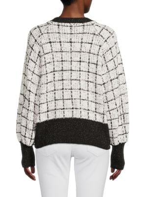 Karl Lagerfeld Paris
Windowpane Tweed Sweater