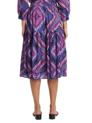 ba&sh
Venus Cotton Geometric Midi Skirt