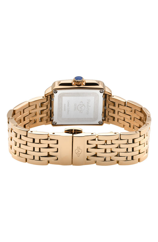 GV2 Women's Padova Limited Edition Swiss Quartz Gemstone & Diamond Accented Watch, 27 mm x 30 mm - 0.0116 ctw, Alternate, color, ROSE GOLD