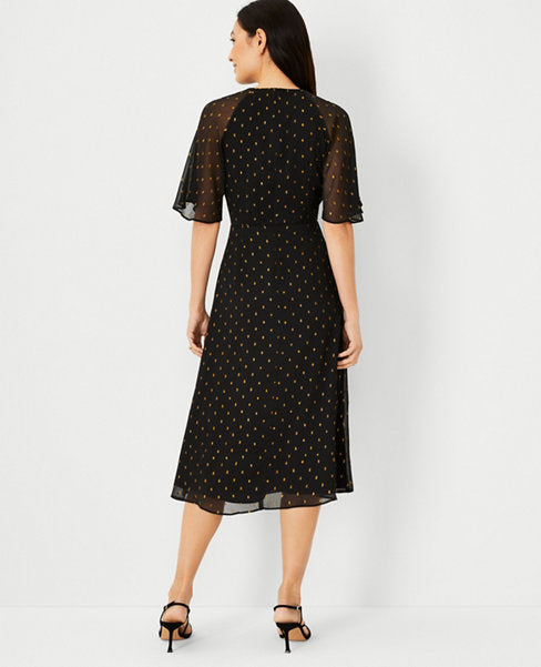 Image 2 of 4 - Flutter Sleeve Clip Dress