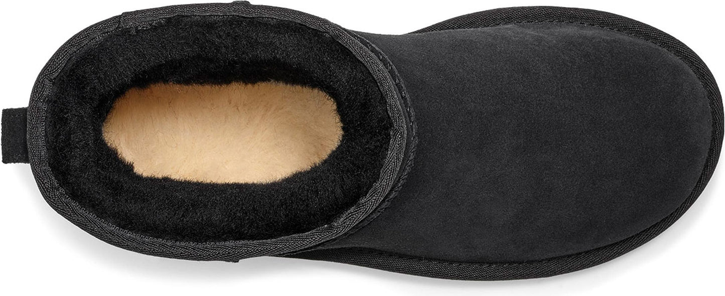 UGG<SUP>®</SUP> Mini Classic Logo Boot, Alternate, color, BLACK SUEDE