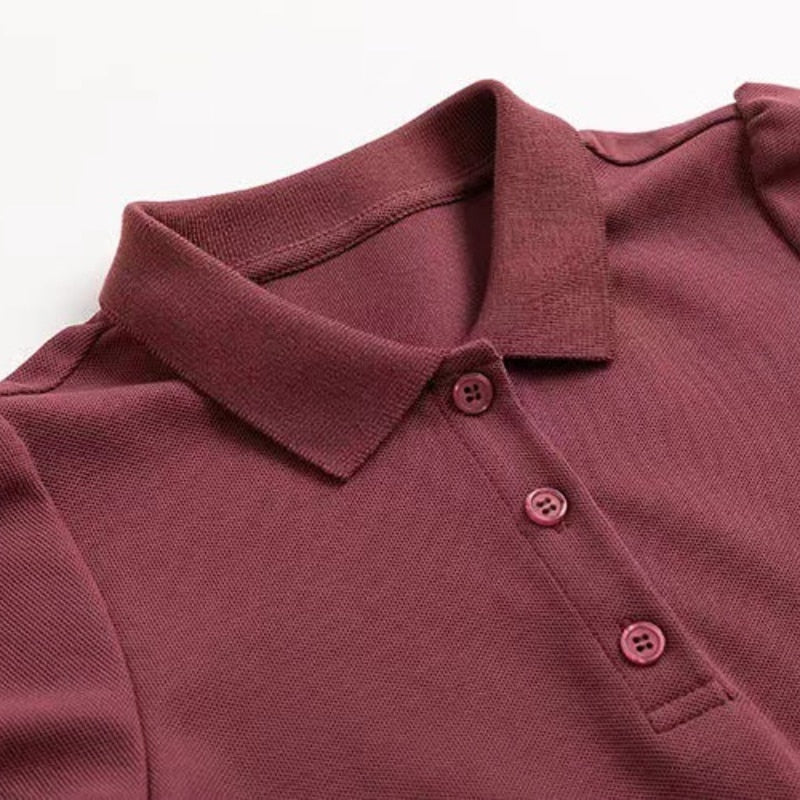 Children Polo Dress Summer Fashion Teenager Girl Short Sleeve Dresses 4-12T Kids Clothes School Uniform