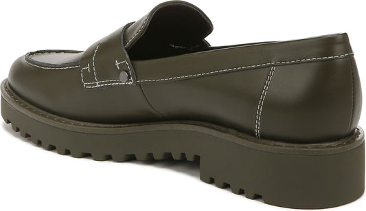 FRANCO SARTO Cassandra Platform Penny Loafer, Main, color, OLIVE
