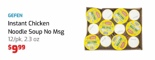 Noodle soups for $9.99 at Bingo!
