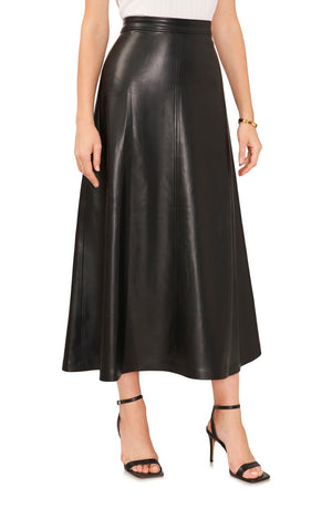 Vince Camuto Faux Leather A-Line Skirt