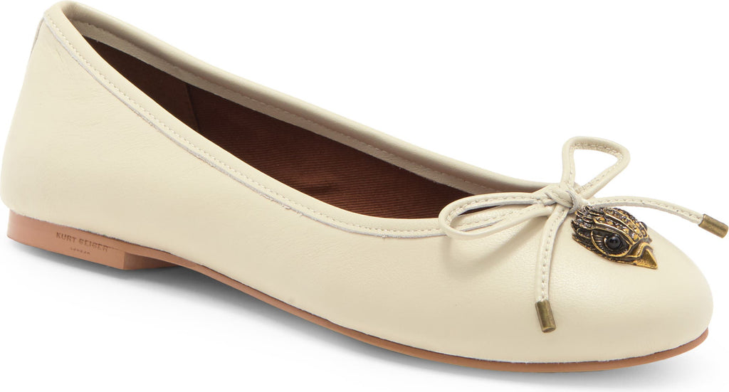 Kurt Geiger London Eagle Ballerina Flat, Main, color, Bone