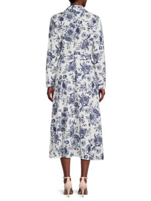 YAL New York Long Sleeve Floral Maxi Dress