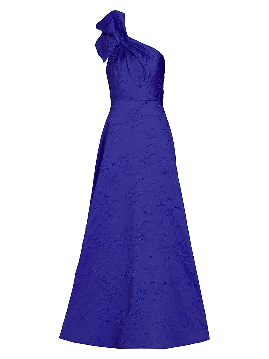 Floral Embroidered Mesh Gown