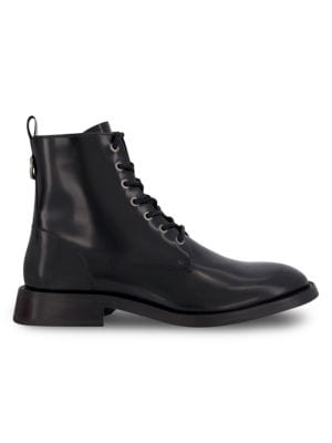 Karl Lagerfeld Paris
                                                                         Log Sole Leather Combat Boots