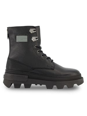 Karl Lagerfeld Paris
                                                                         Log Sole Leather Combat Boots