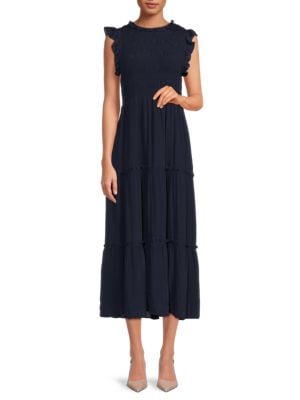 Saks Fifth Avenue
                                                                         Ruffle Trim Tiered Midi Dress