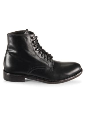 Karl Lagerfeld Paris
                                                                         Log Sole Leather Combat Boots