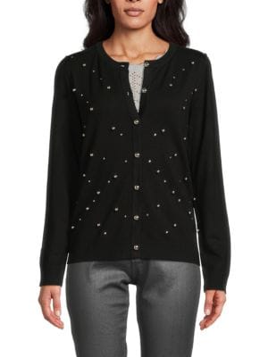 Joseph A
                                                                         Lace Sleeve Sweater