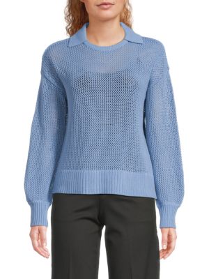 Joseph A
                                                                         Lace Sleeve Sweater
