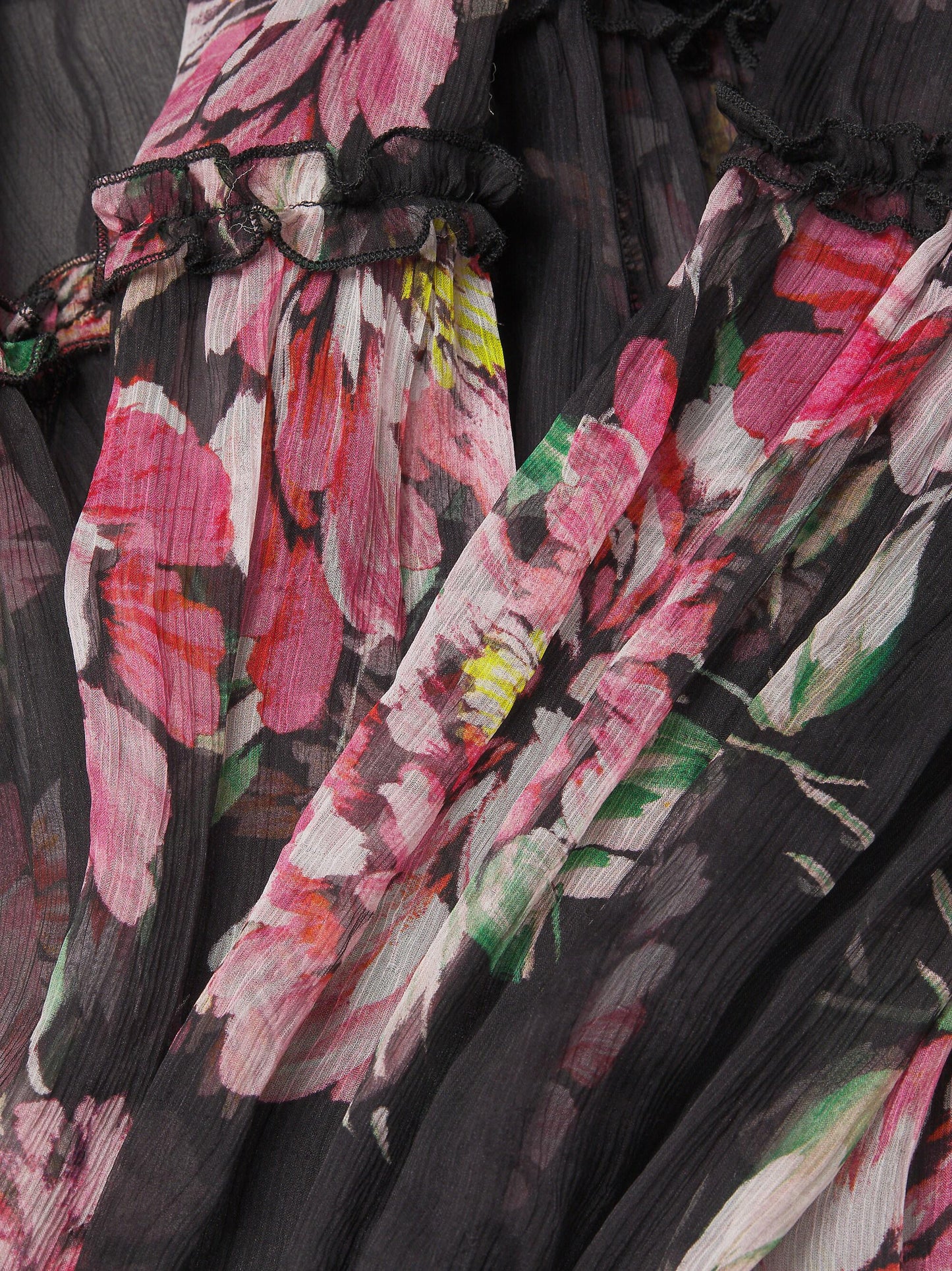 Johnny Was Lizzy Ruffle Maxi Dress