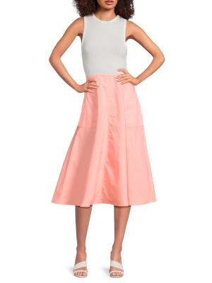 Area Stars Kia Knit-Top Full Skirt Midi-Dress