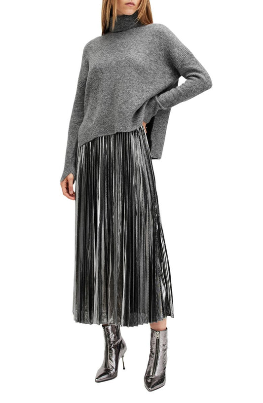 AllSaints Spark Pleated Maxi Dress & Sweater Set