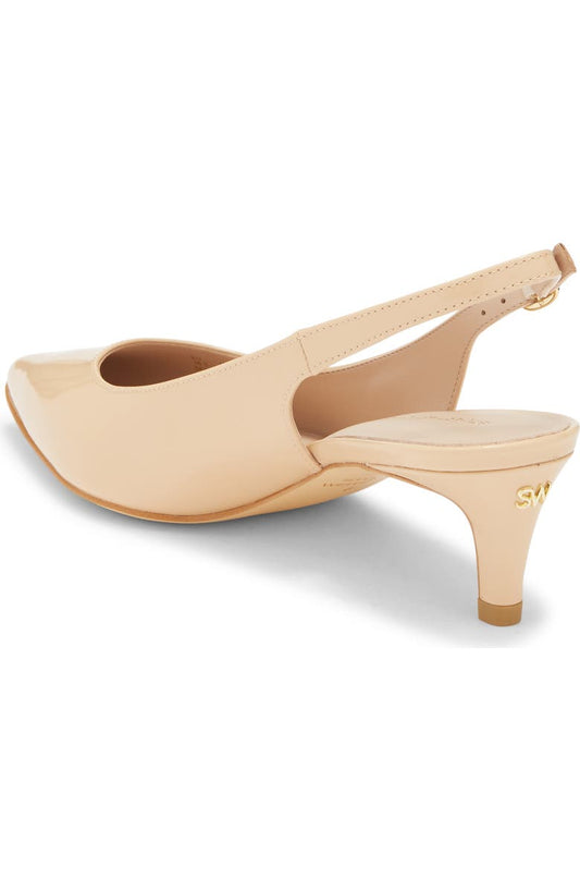 Stuart Weitzman Dancer 50 Kitten Heel Slingback Pump (Women)