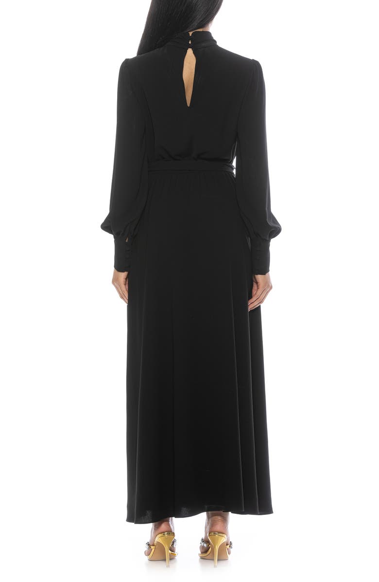 Alexia Admor Saliah Mockneck Blouson Sleeve Dress