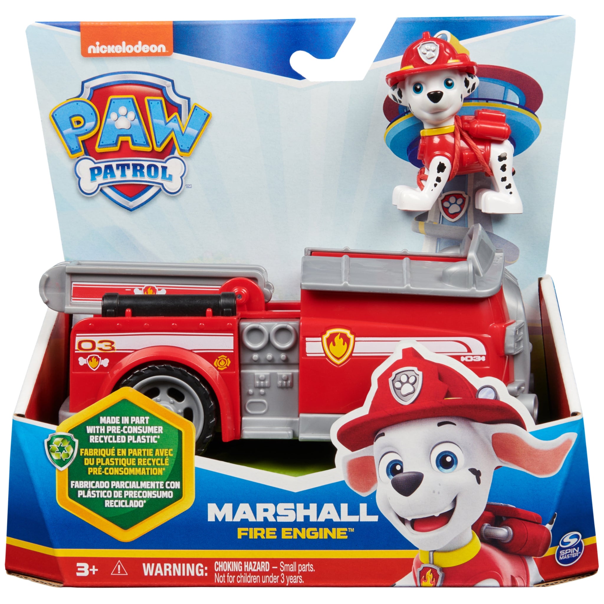 thumbnail image 2 of PAW Patrol, Marshall’s Firetruck with Figure, Toys for Kids Ages 3 and Up, 2 of 8