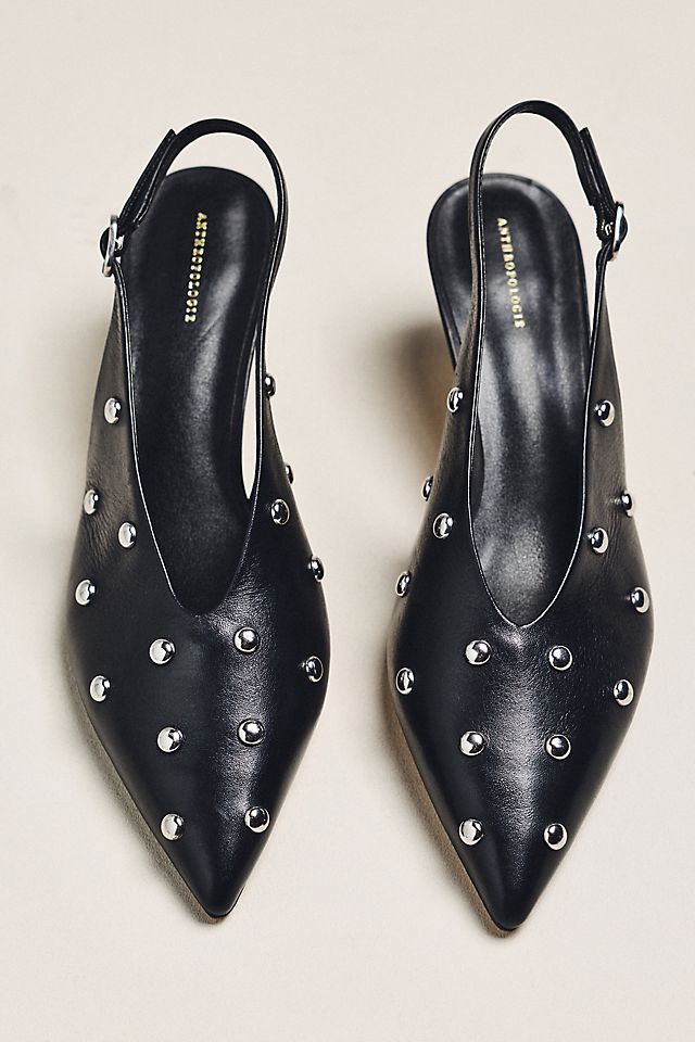 Anthropologie By Anthropologie Pointed-Toe Slingback Pumps
