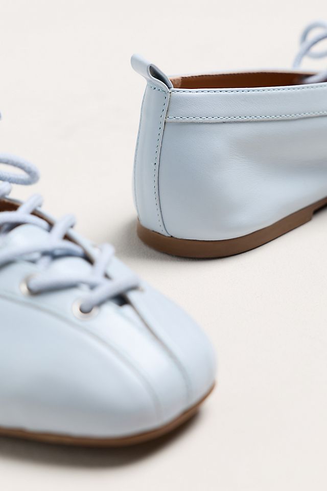 Anthropologie Maeve Tie-Up Grommet Ballet Flats