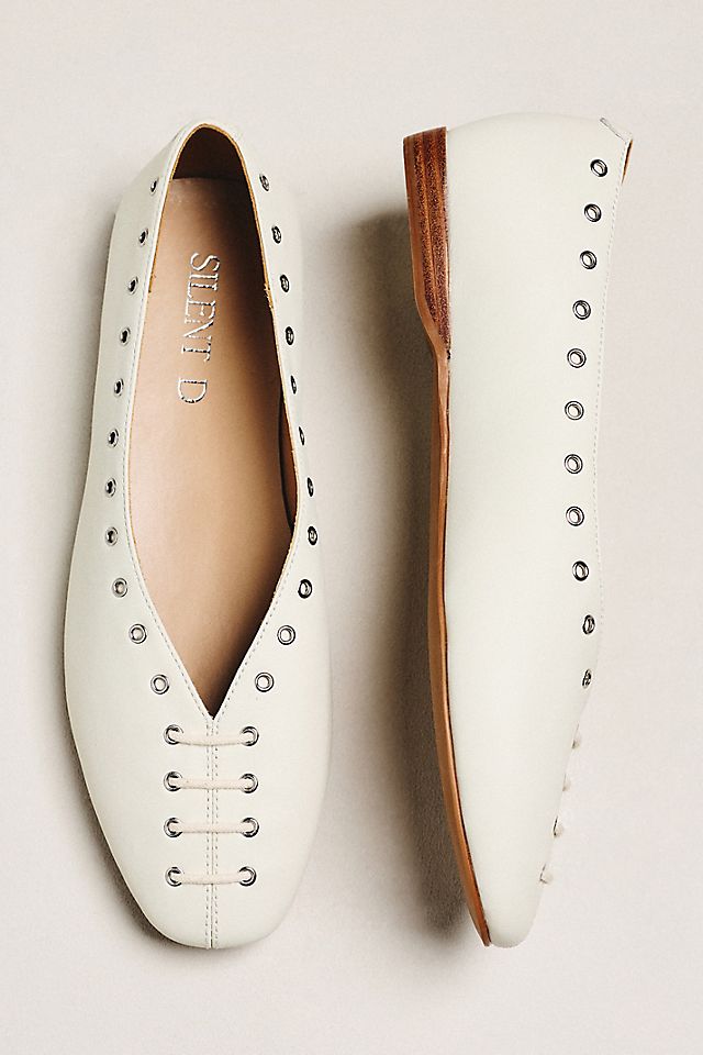 Anthropologie Silent D Lonny Grommet Lace-Up Flats