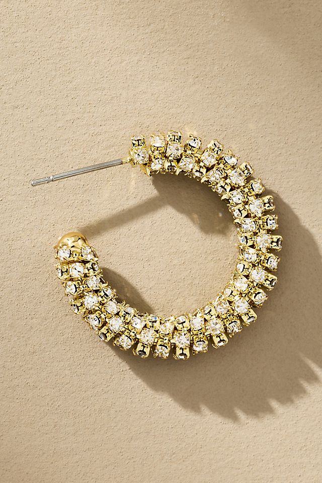 Anthropologie Small Glam Hoop Earrings
