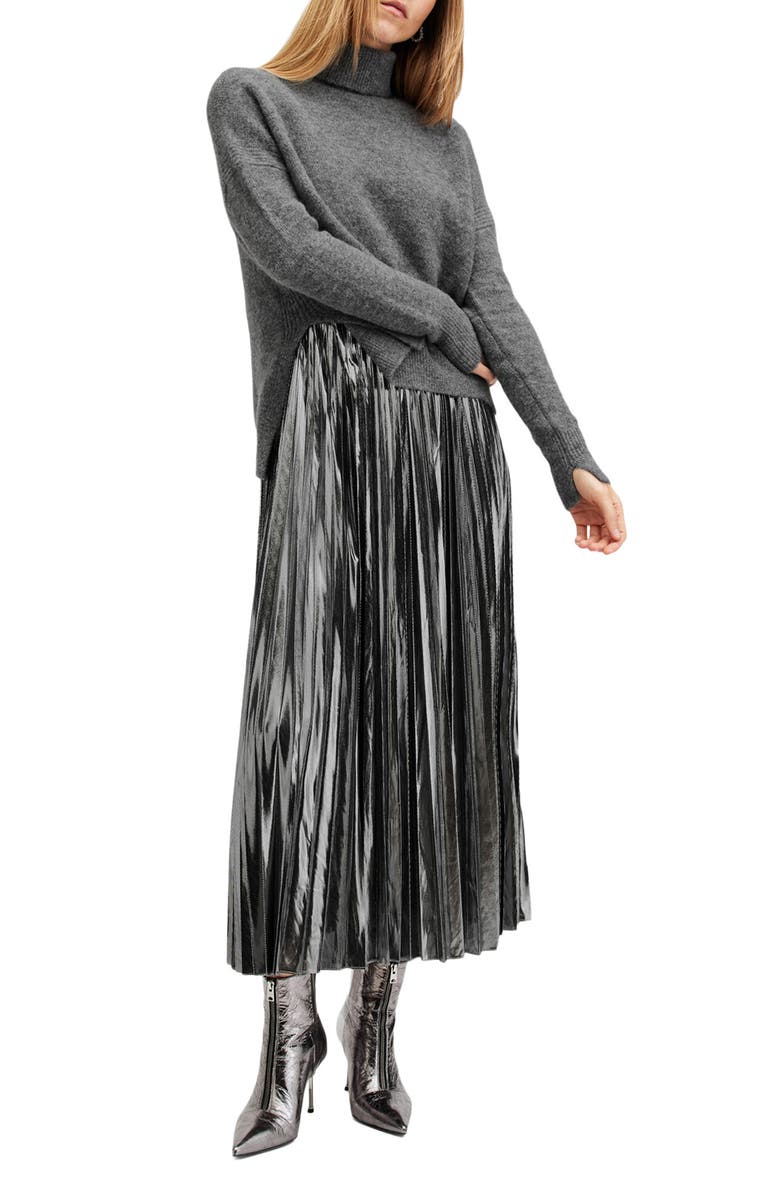 AllSaints Spark Pleated Maxi Dress & Sweater Set