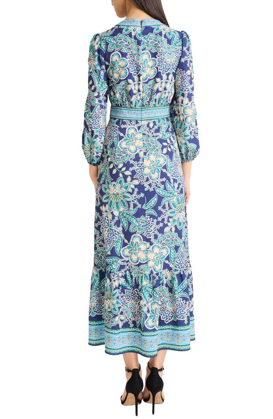 Donna Morgan Print Balloon Sleeve Maxi Dress