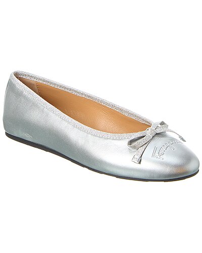 Ferragamo Leather Ballerina Flat