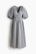 H & M MAMA Balloon-sleeved midi dress