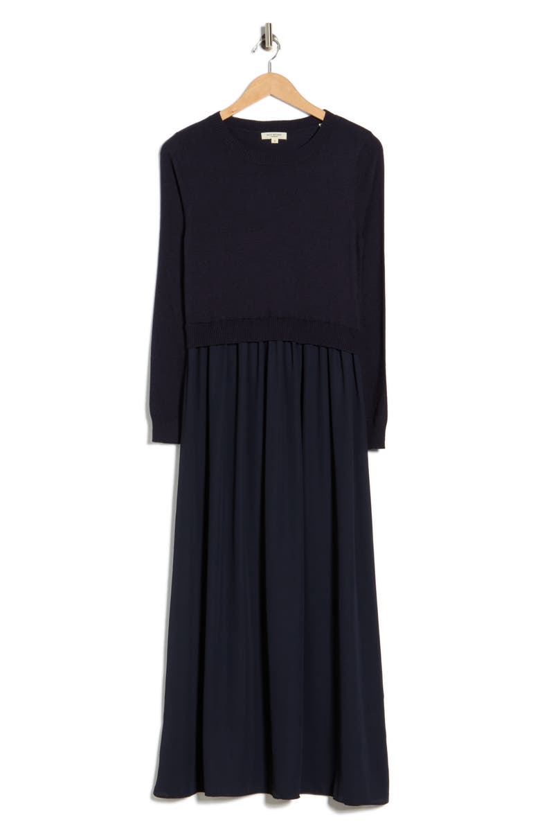 MAX STUDIO Twofer Long Sleeve Sweater Dress