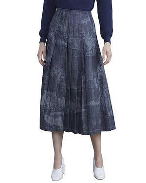 Lafayette 148 New York Pleated Midi Skirt