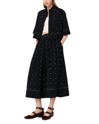 Maje Studded Cropped Shirt