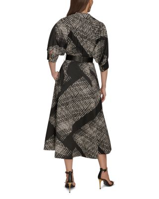 Donna Karan Belted Midi Shirt Dress