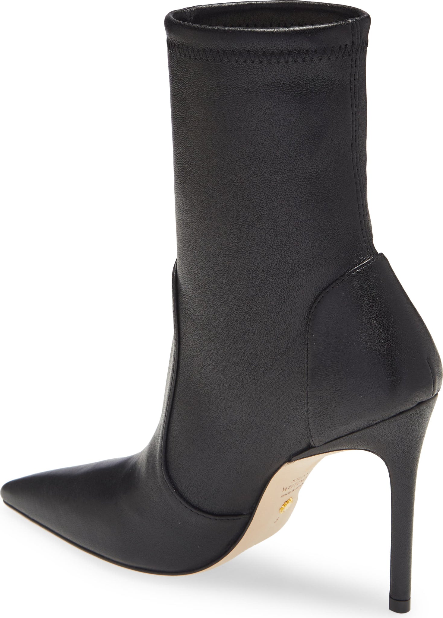 Stuart Weitzman Stuart 100 Ankle Bootie, Alternate, color, Black