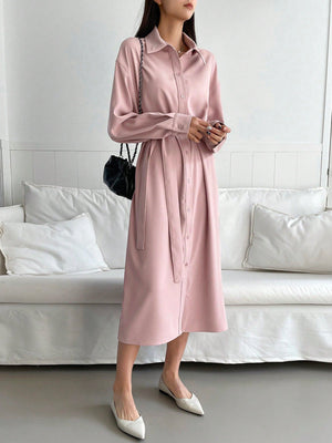 Dazy-Less Women's Drop Shoulder Shirt Dress