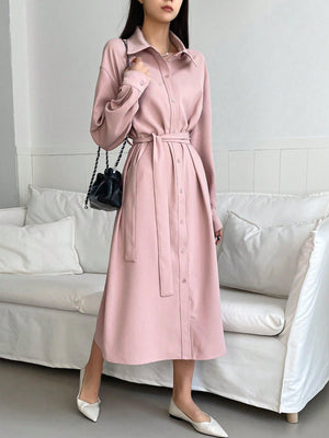 Dazy-Less Women's Drop Shoulder Shirt Dress