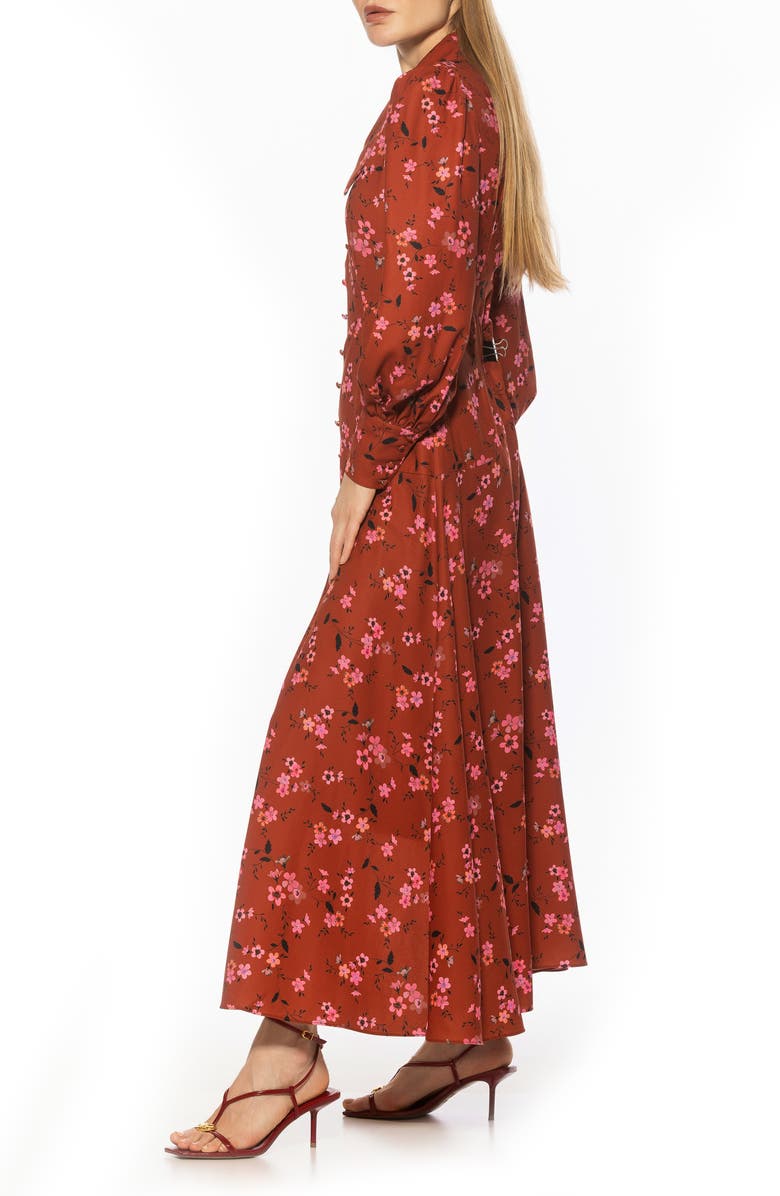 Alexia Admor Kate Collared Long Sleeve Maxi Dress