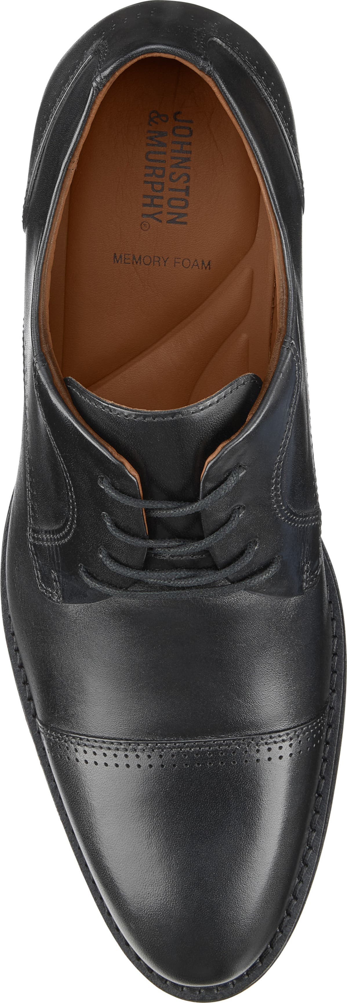 Johnston & Murphy Hawthorn Cap Toe Derby, Alternate, color, Black Full Grain