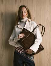 ASOS DESIGN maxi shirt dress with cinched waist detail in chocolate and navy gingham