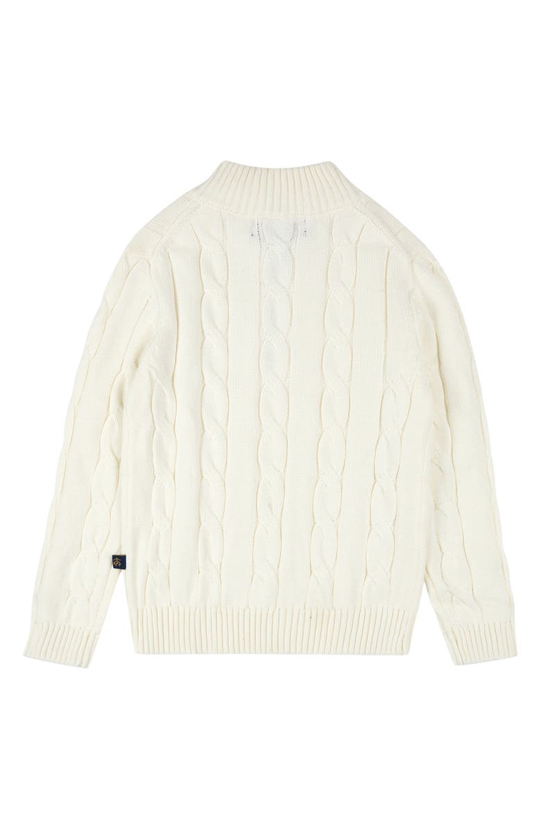 Brooks Brothers Kids' Cable Stitch Quarter Zip Pullover