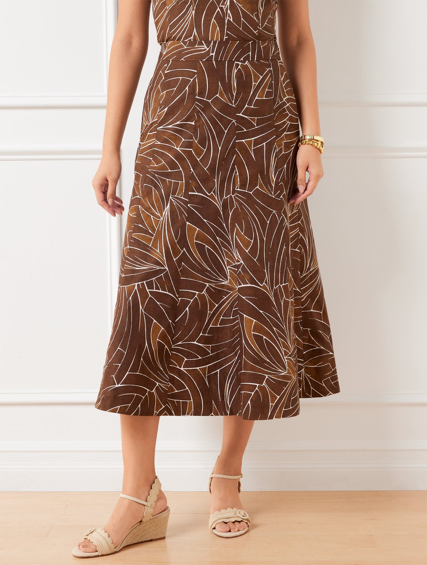 Corduroy Fit & Flare Skirt