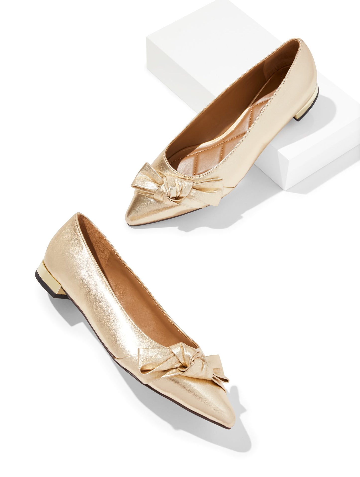 Ansly Metallic Suede Ballet Flats