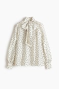 H & M Tie-Neck Chiffon Blouse