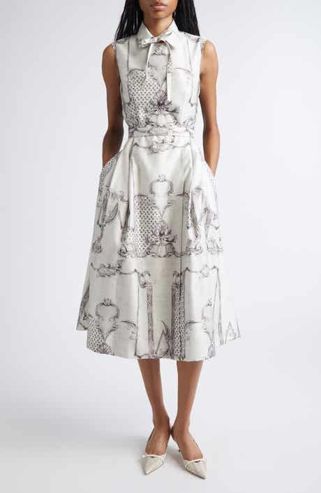Courtney Placed Floral Long Sleeve Dress