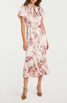 Courtney Placed Floral Long Sleeve Dress