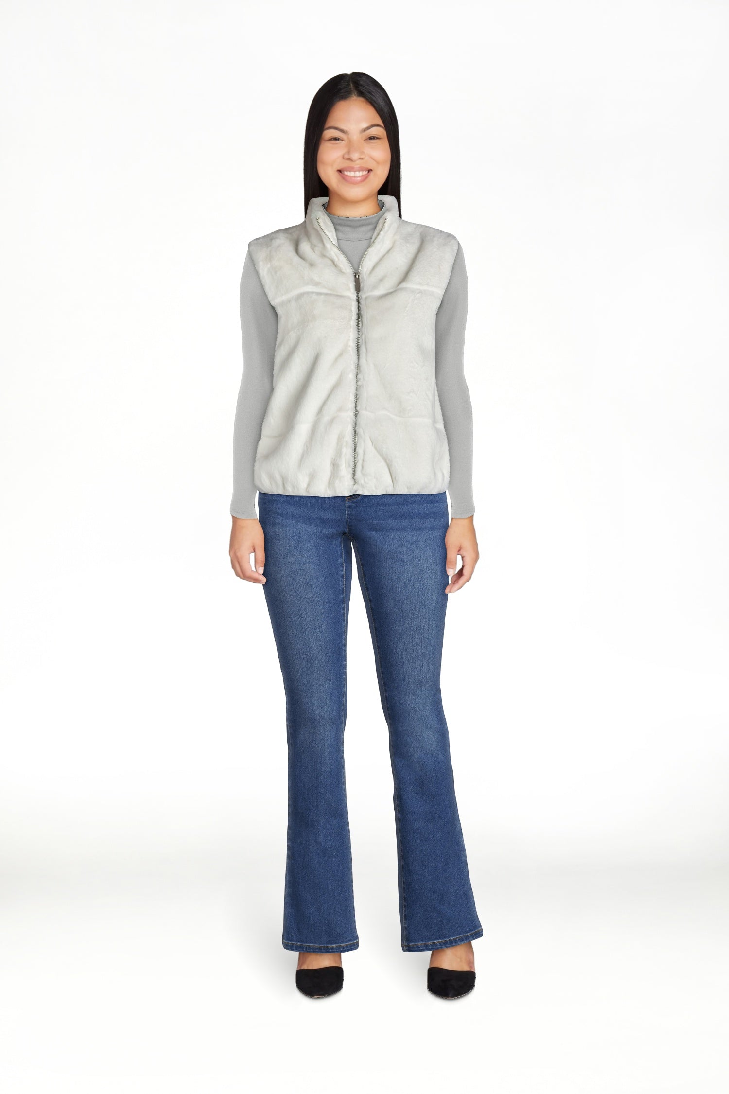 thumbnail image 3 of Madden NYC Women’s Faux Fur Vest, Midweight, Sizes XXS-XXL, 3 of 8